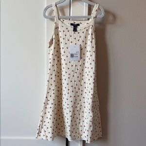 Cream Colored Dress/Nightgown with Red Cherry Pattern
